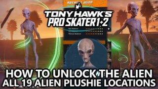 Tony Hawk's Pro Skater 1 + 2 – How to Unlock Alien Secret Character – All 19 Alien Plushie Locations