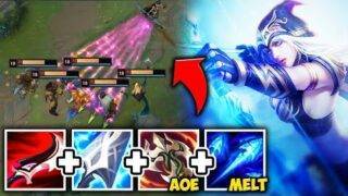 WTF?! LETHALITY ASHE SPRAYS MASSIVE AOE! EVERY W MELTS THEIR TEAM – League of Legends